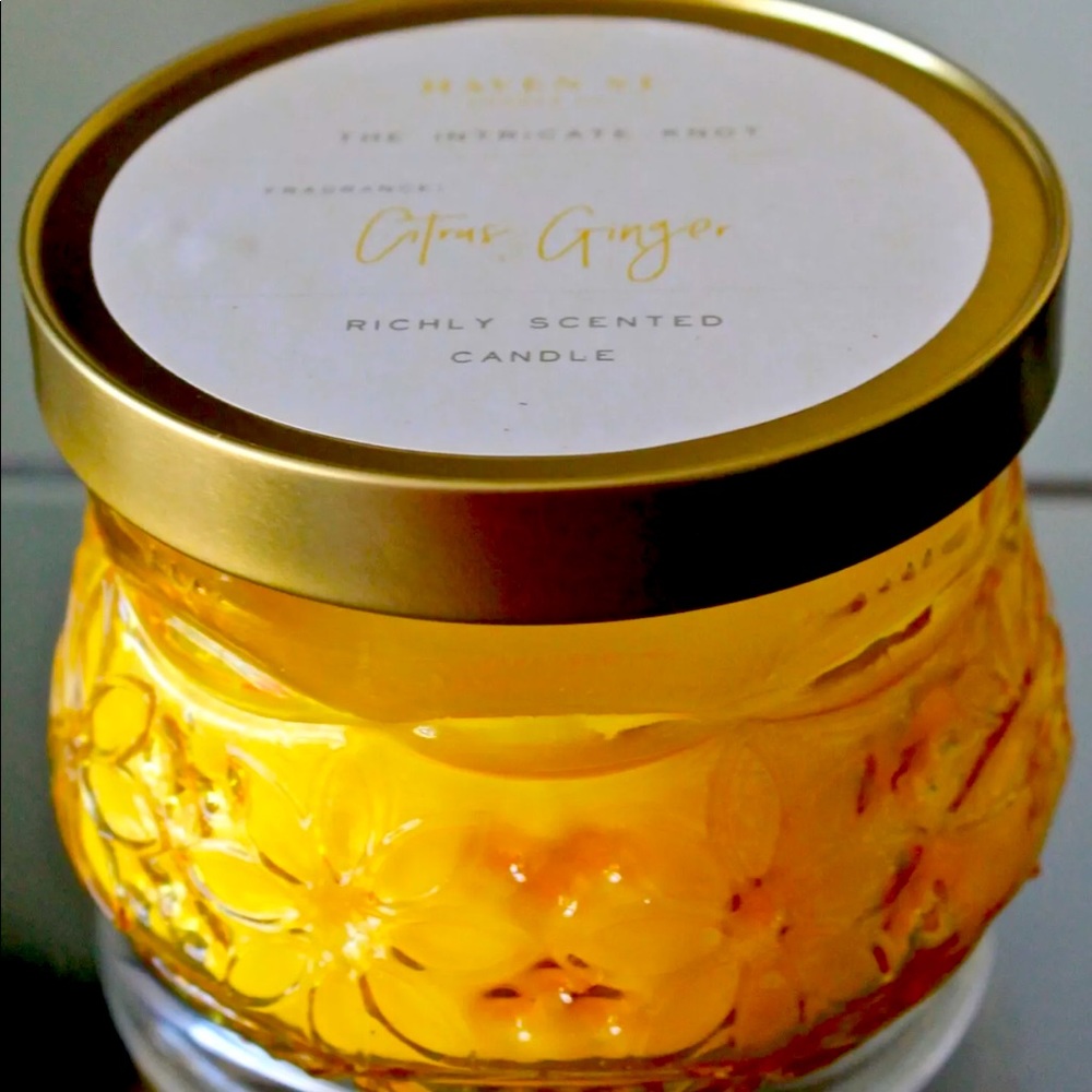 CITRUS GINGER CANDLE HAVEN STREER CANDLE CO NEW 2 WICK 10.8 oz